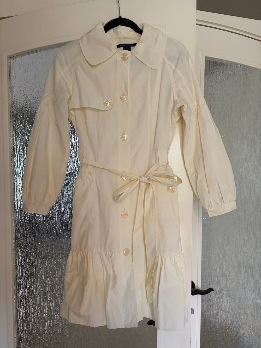Marc Jacobs White Trench Coat Size M